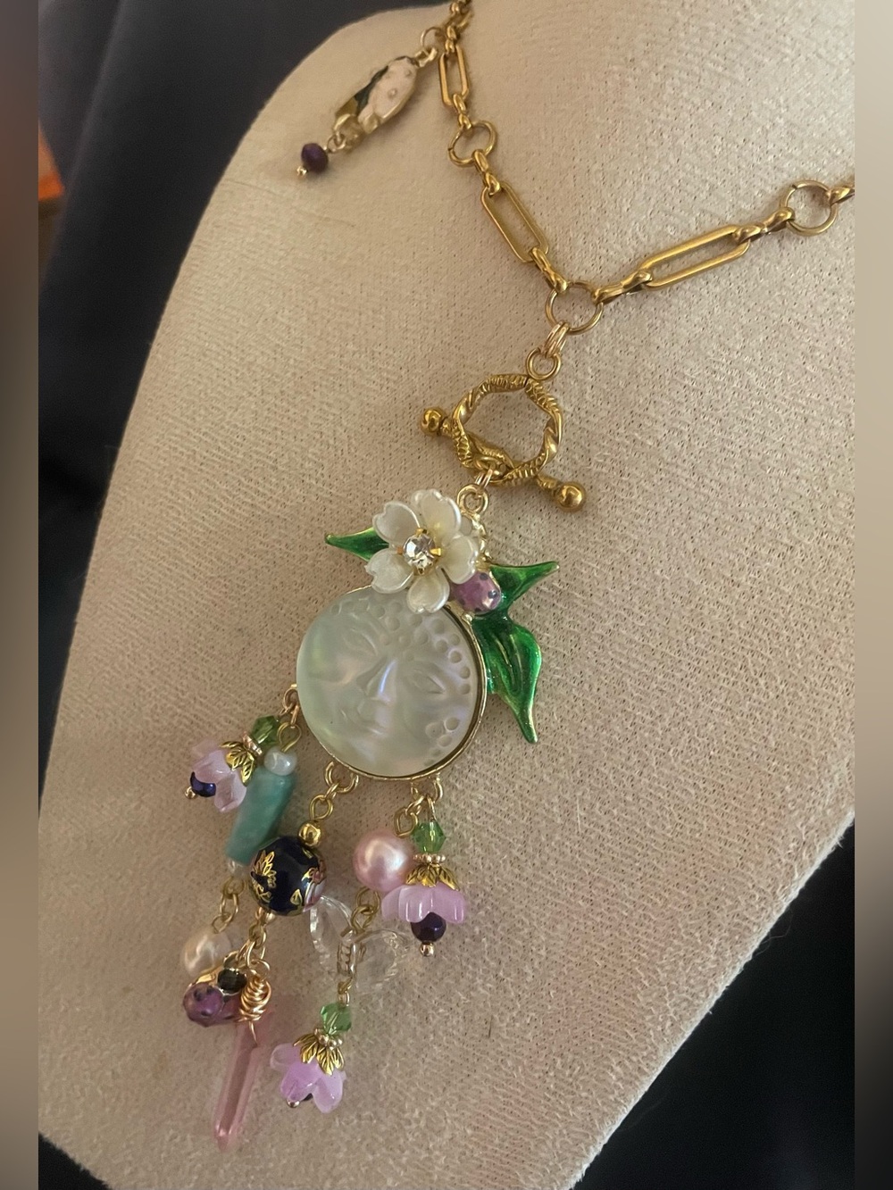 Moon Face Pendant Necklace